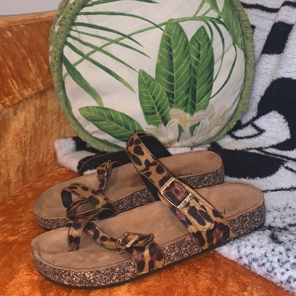 cheetah sandals